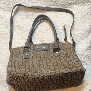Calvin Klein Tan and Brown Satchel